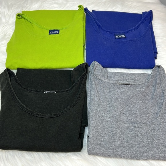 (4) Men’s Cotton Tank Tops Gray, Black, Royal Blue, Lime Green Size M - Picture 1 of 15